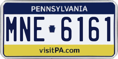 PA license plate MNE6161