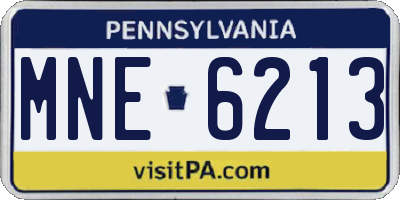 PA license plate MNE6213