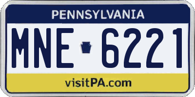 PA license plate MNE6221