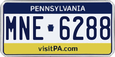 PA license plate MNE6288