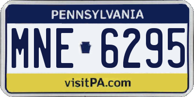 PA license plate MNE6295