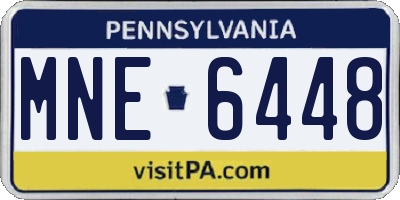 PA license plate MNE6448