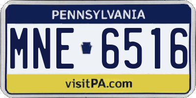 PA license plate MNE6516