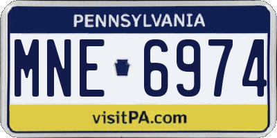 PA license plate MNE6974