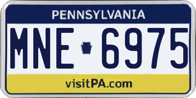 PA license plate MNE6975
