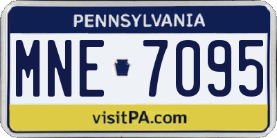 PA license plate MNE7095