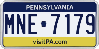 PA license plate MNE7179