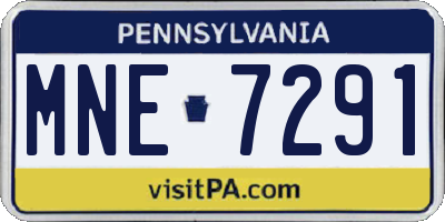 PA license plate MNE7291