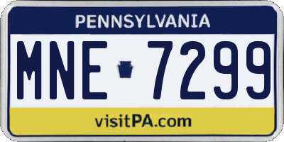 PA license plate MNE7299