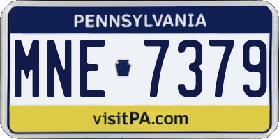 PA license plate MNE7379
