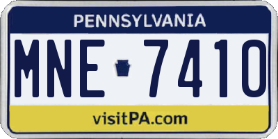 PA license plate MNE7410
