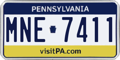 PA license plate MNE7411