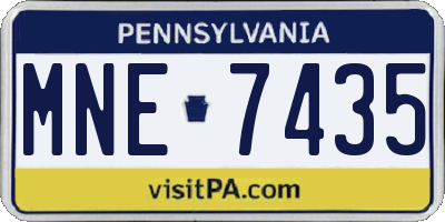 PA license plate MNE7435