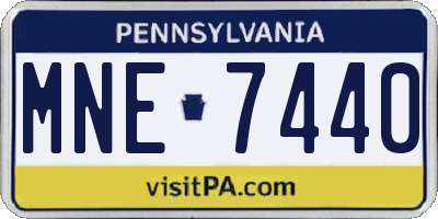 PA license plate MNE7440