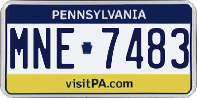PA license plate MNE7483