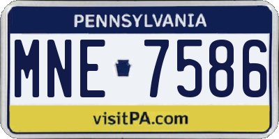 PA license plate MNE7586