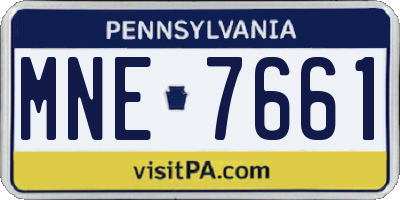 PA license plate MNE7661