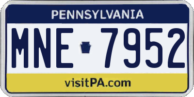 PA license plate MNE7952