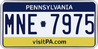 PA license plate MNE7975