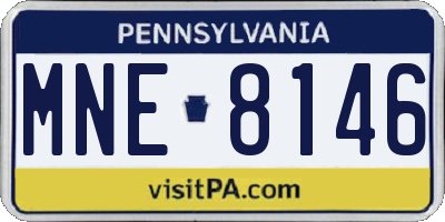 PA license plate MNE8146