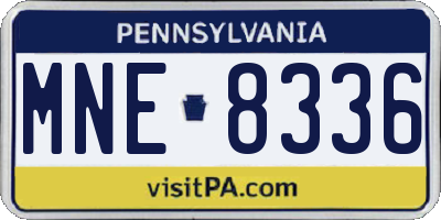 PA license plate MNE8336