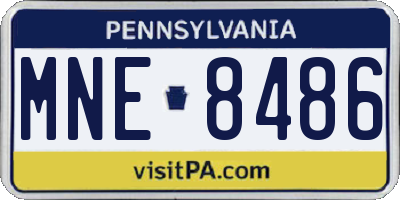 PA license plate MNE8486