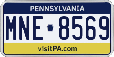 PA license plate MNE8569