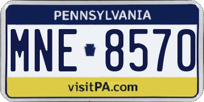 PA license plate MNE8570