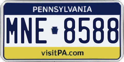 PA license plate MNE8588