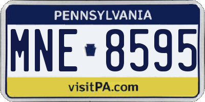 PA license plate MNE8595