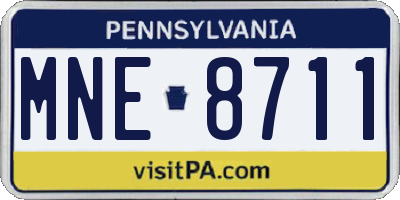 PA license plate MNE8711