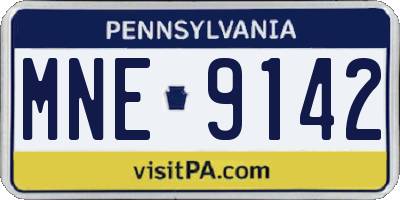 PA license plate MNE9142