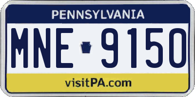 PA license plate MNE9150