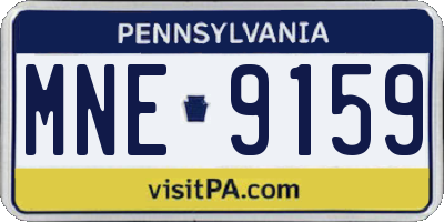 PA license plate MNE9159