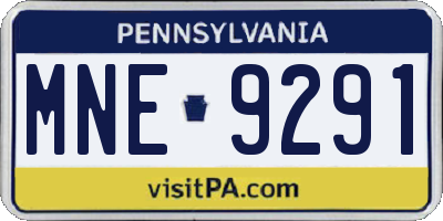 PA license plate MNE9291