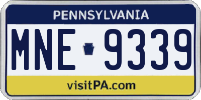 PA license plate MNE9339