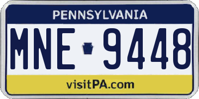PA license plate MNE9448