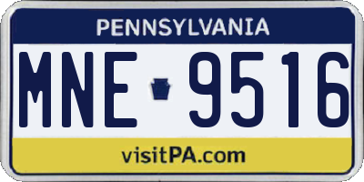 PA license plate MNE9516