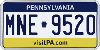 PA license plate MNE9520