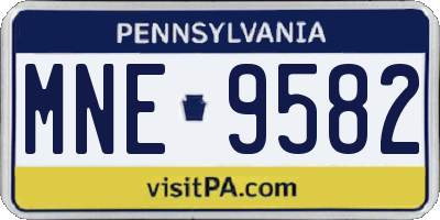 PA license plate MNE9582