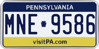PA license plate MNE9586
