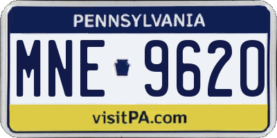 PA license plate MNE9620