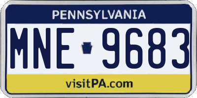 PA license plate MNE9683