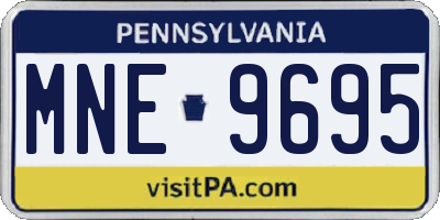 PA license plate MNE9695