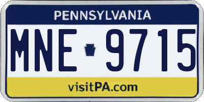 PA license plate MNE9715
