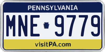 PA license plate MNE9779