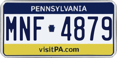 PA license plate MNF4879
