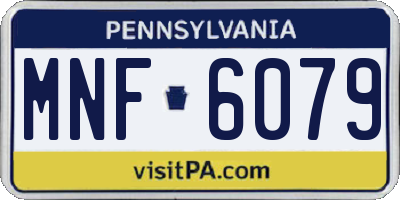 PA license plate MNF6079
