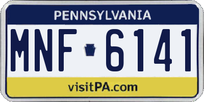 PA license plate MNF6141
