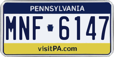 PA license plate MNF6147
